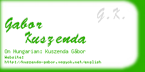 gabor kuszenda business card
